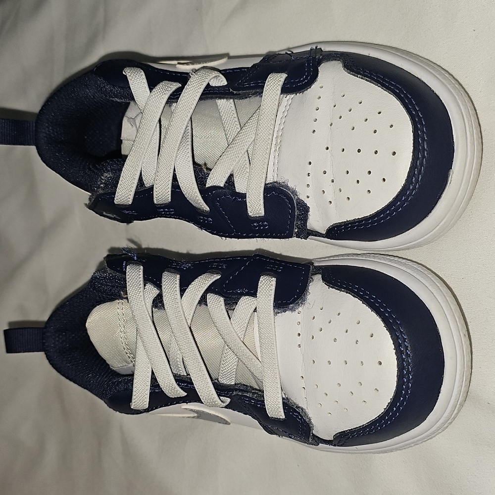 Jordan Kids Navy and White Sneakers